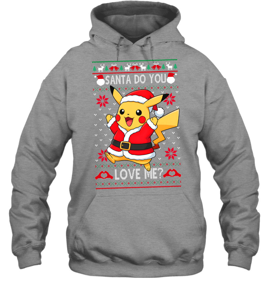 Pikachu Pokemon Santa Do You Love Me Ugly Christmas T-Shirt