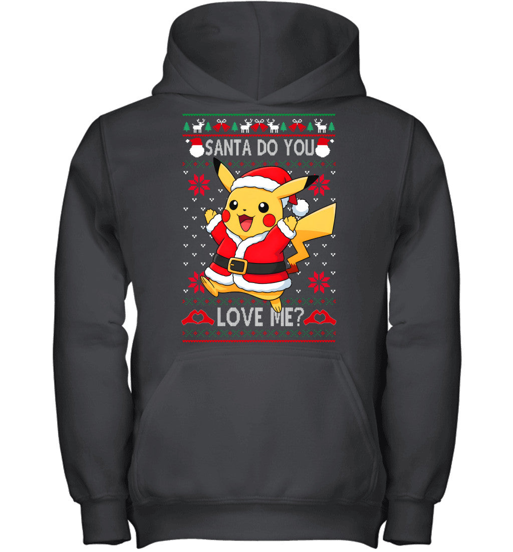 Pikachu Pokemon Santa Do You Love Me Ugly Christmas T-Shirt