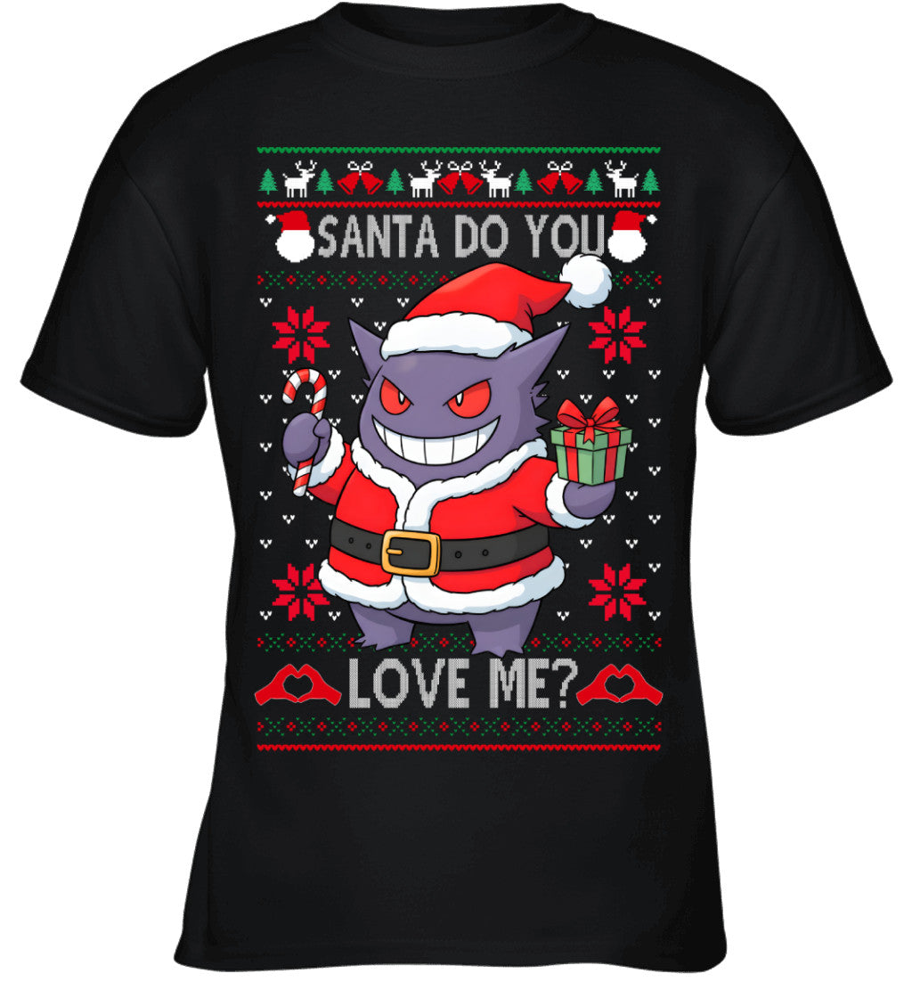 Gengar Pokemon Santa Do You Love Me Ugly Christmas T-Shirt