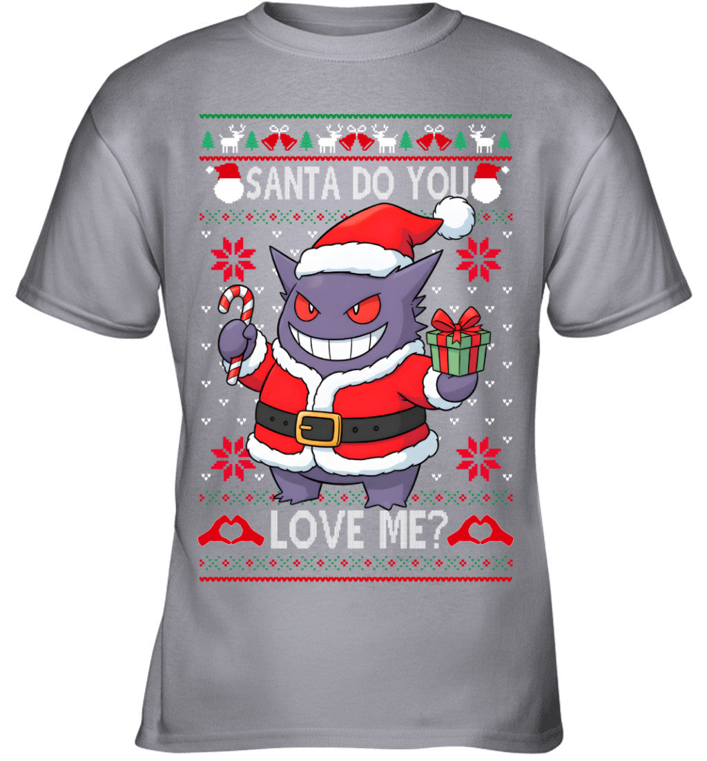 Gengar Pokemon Santa Do You Love Me Ugly Christmas T-Shirt
