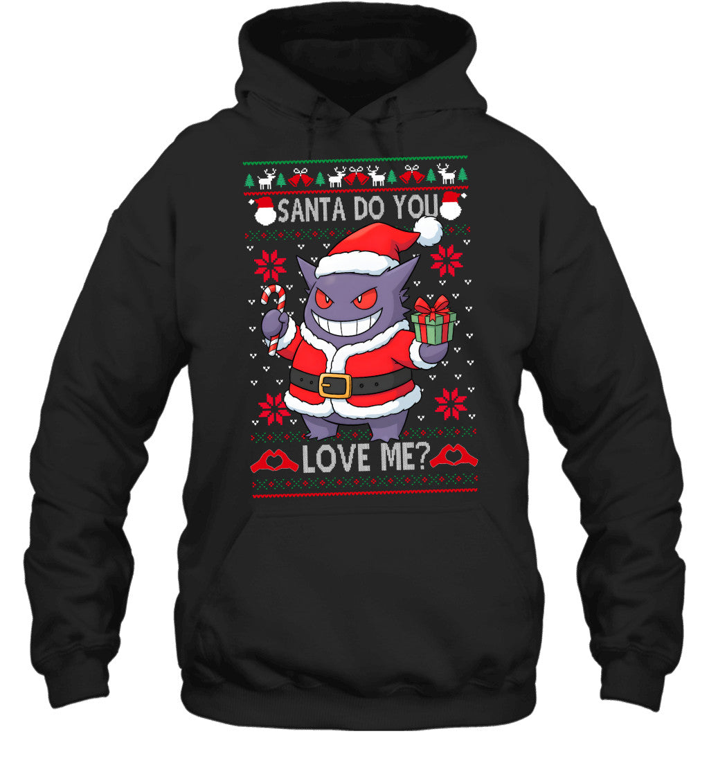 Gengar Pokemon Santa Do You Love Me Ugly Christmas T-Shirt