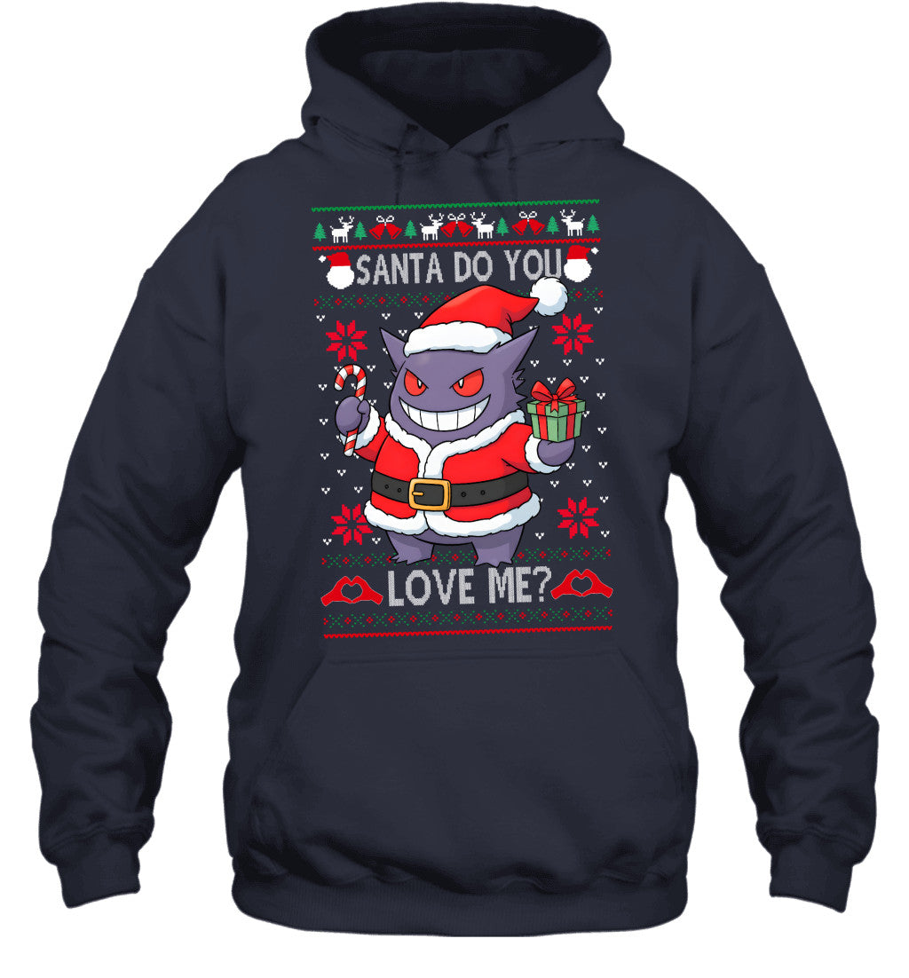 Gengar Pokemon Santa Do You Love Me Ugly Christmas T-Shirt