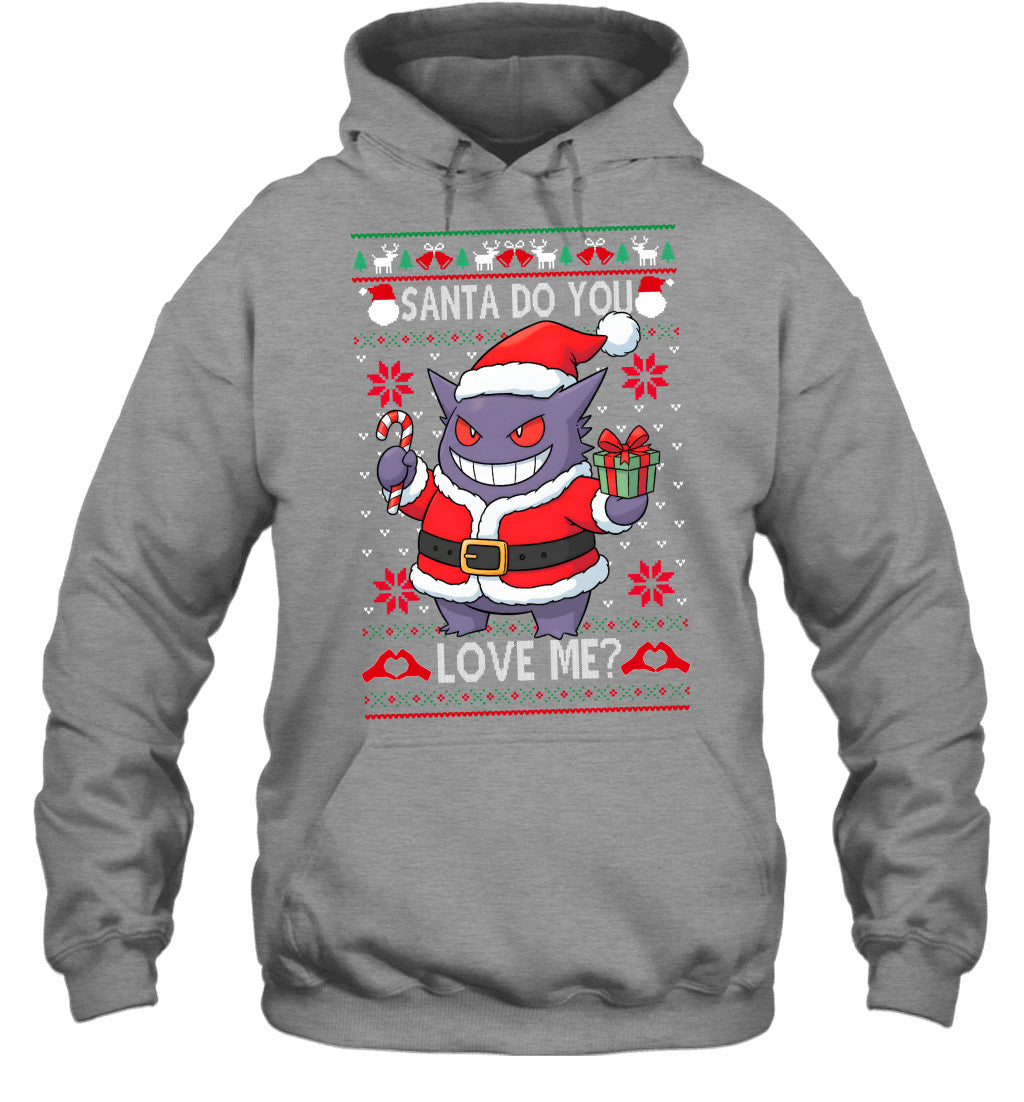 Gengar Pokemon Santa Do You Love Me Ugly Christmas T-Shirt