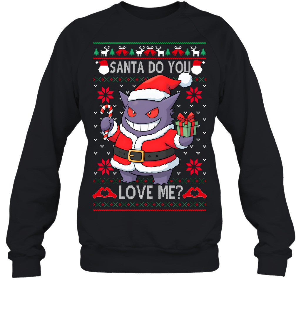Gengar Pokemon Santa Do You Love Me Ugly Christmas T-Shirt