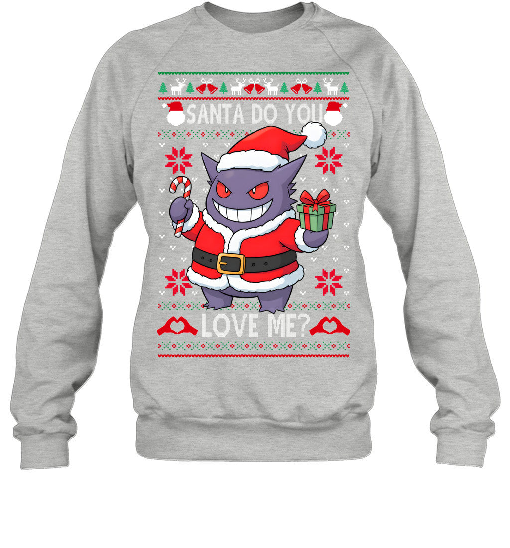 Gengar Pokemon Santa Do You Love Me Ugly Christmas T-Shirt