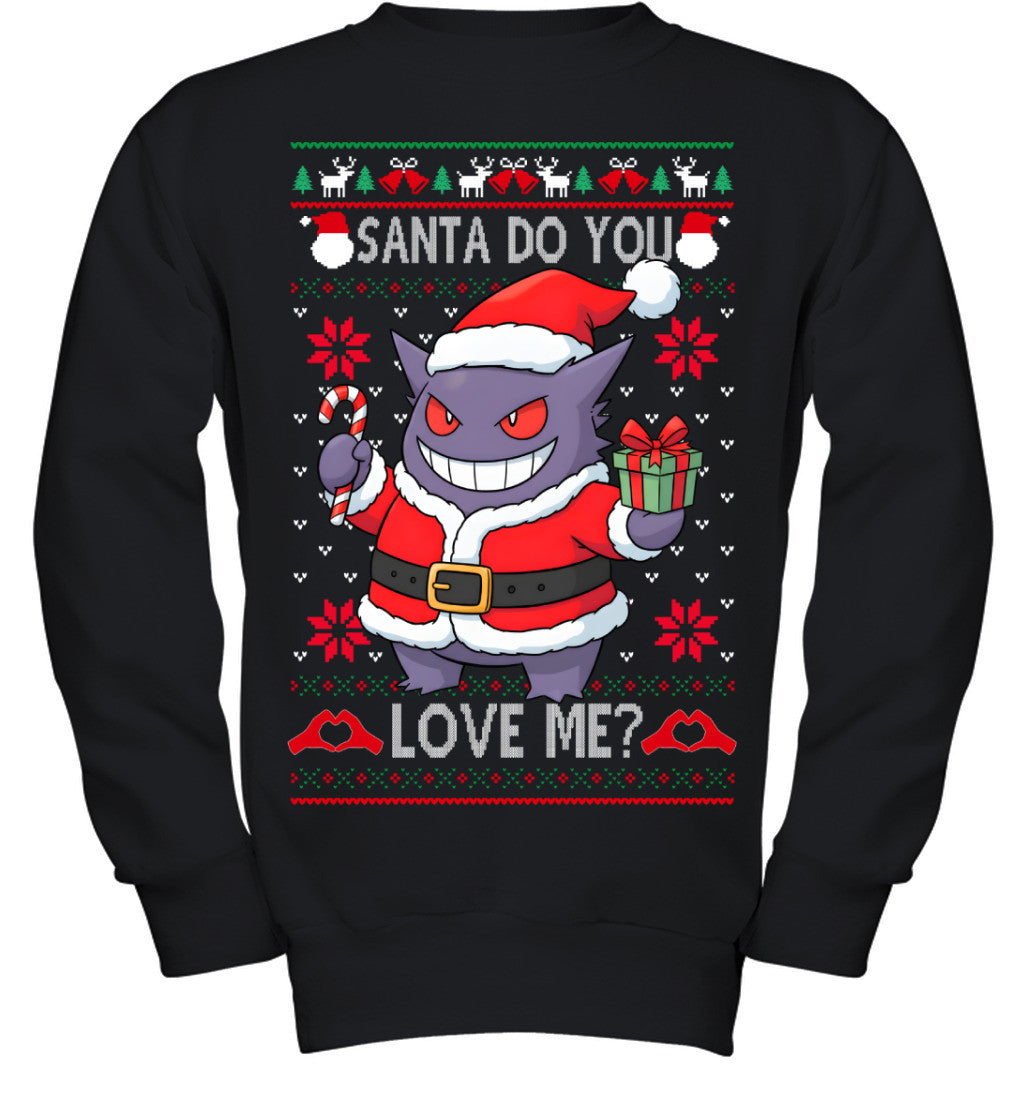 Gengar Pokemon Santa Do You Love Me Ugly Christmas T-Shirt