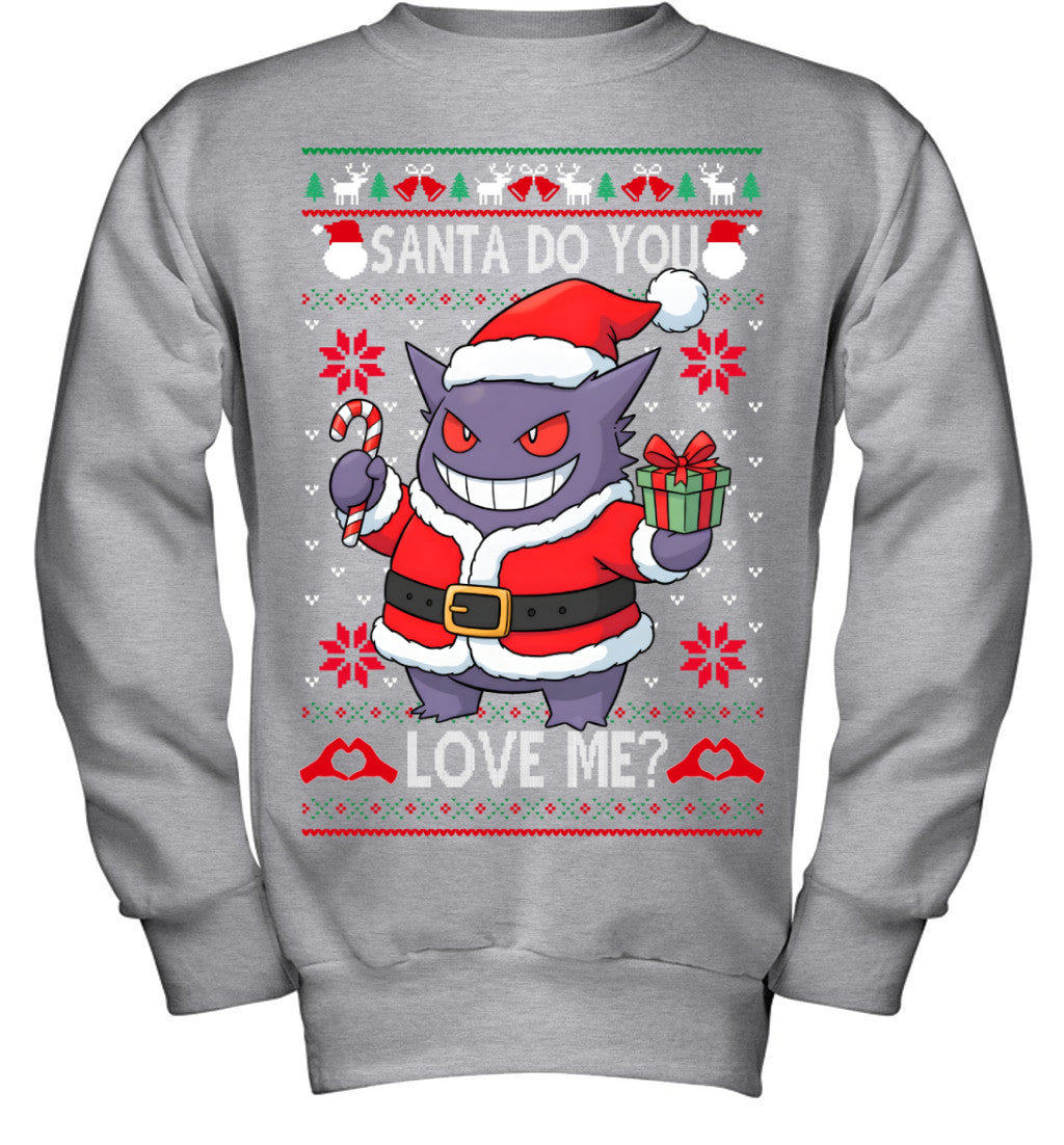 Gengar Pokemon Santa Do You Love Me Ugly Christmas T-Shirt