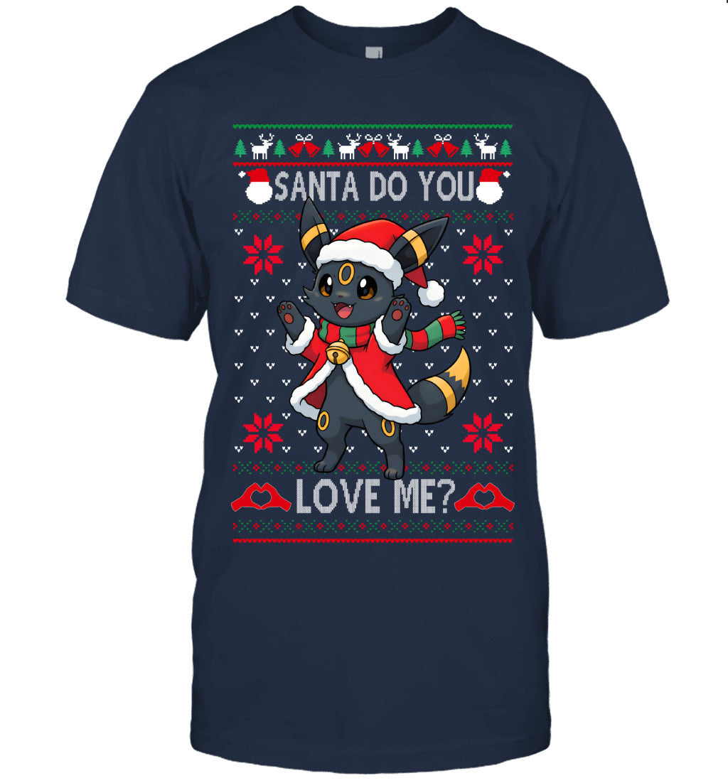 Umbreon Pokemon Santa Do You Love Me Ugly Christmas T-Shirt