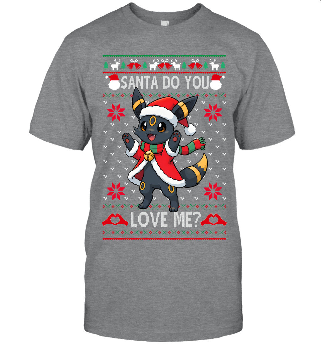 Umbreon Pokemon Santa Do You Love Me Ugly Christmas T-Shirt