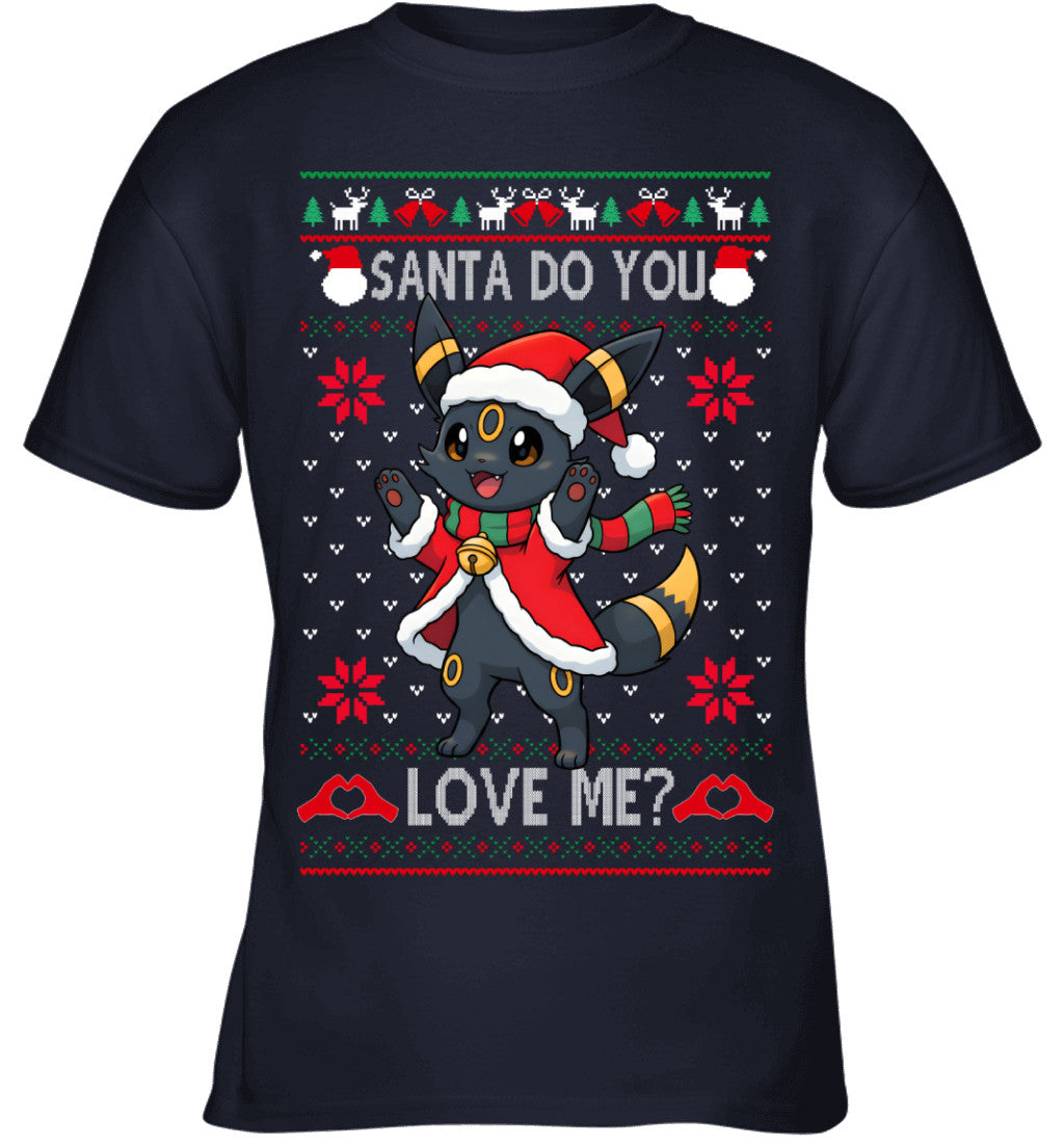 Umbreon Pokemon Santa Do You Love Me Ugly Christmas T-Shirt