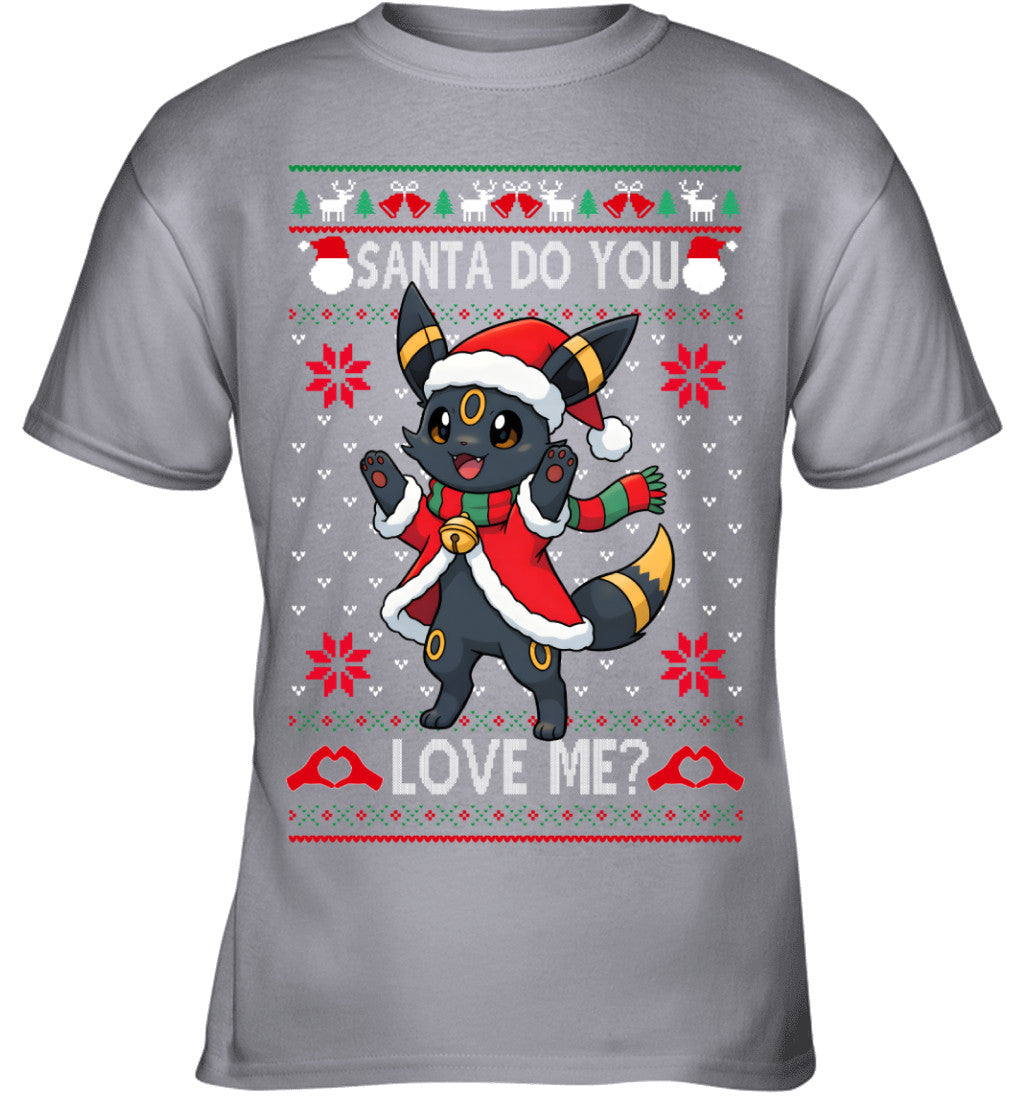 Umbreon Pokemon Santa Do You Love Me Ugly Christmas T-Shirt
