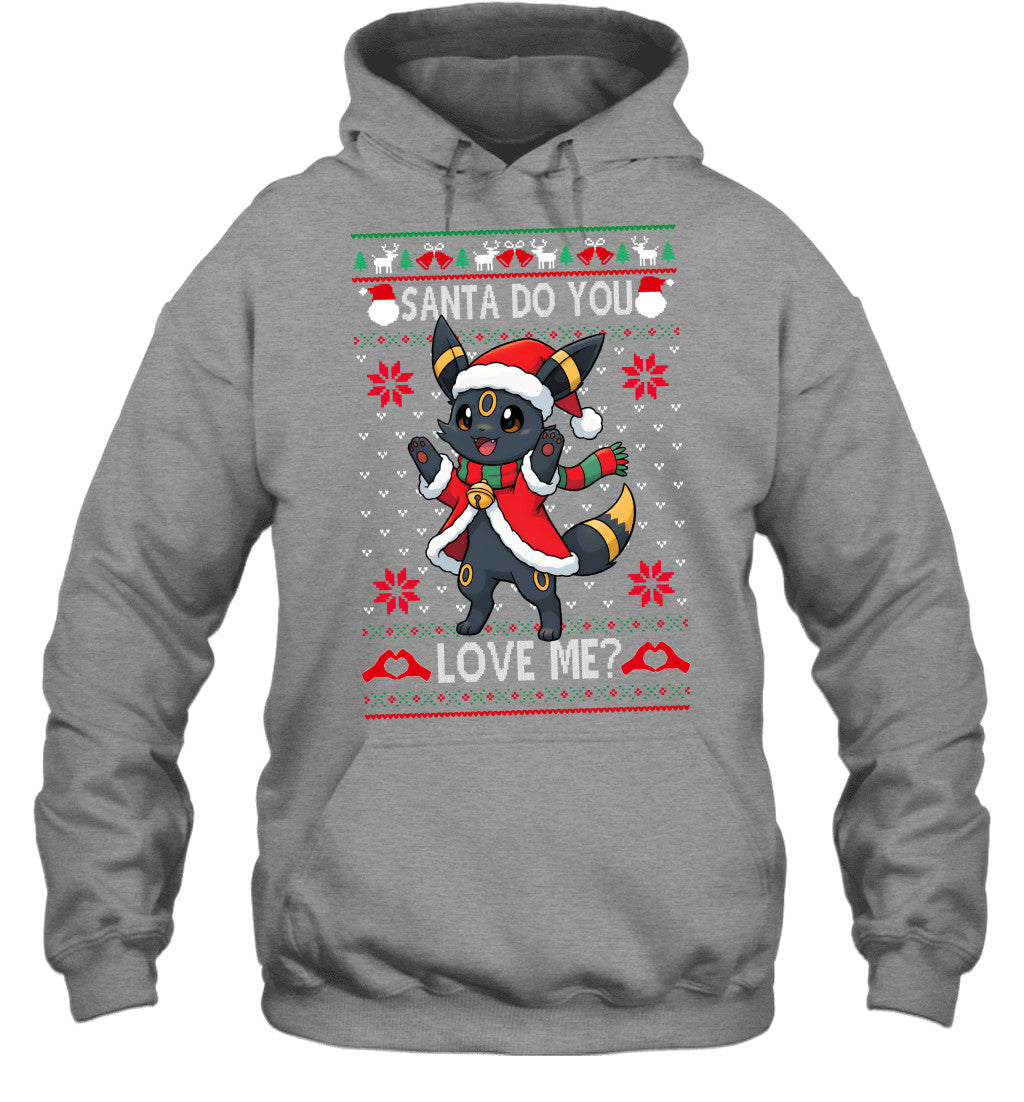 Umbreon Pokemon Santa Do You Love Me Ugly Christmas T-Shirt
