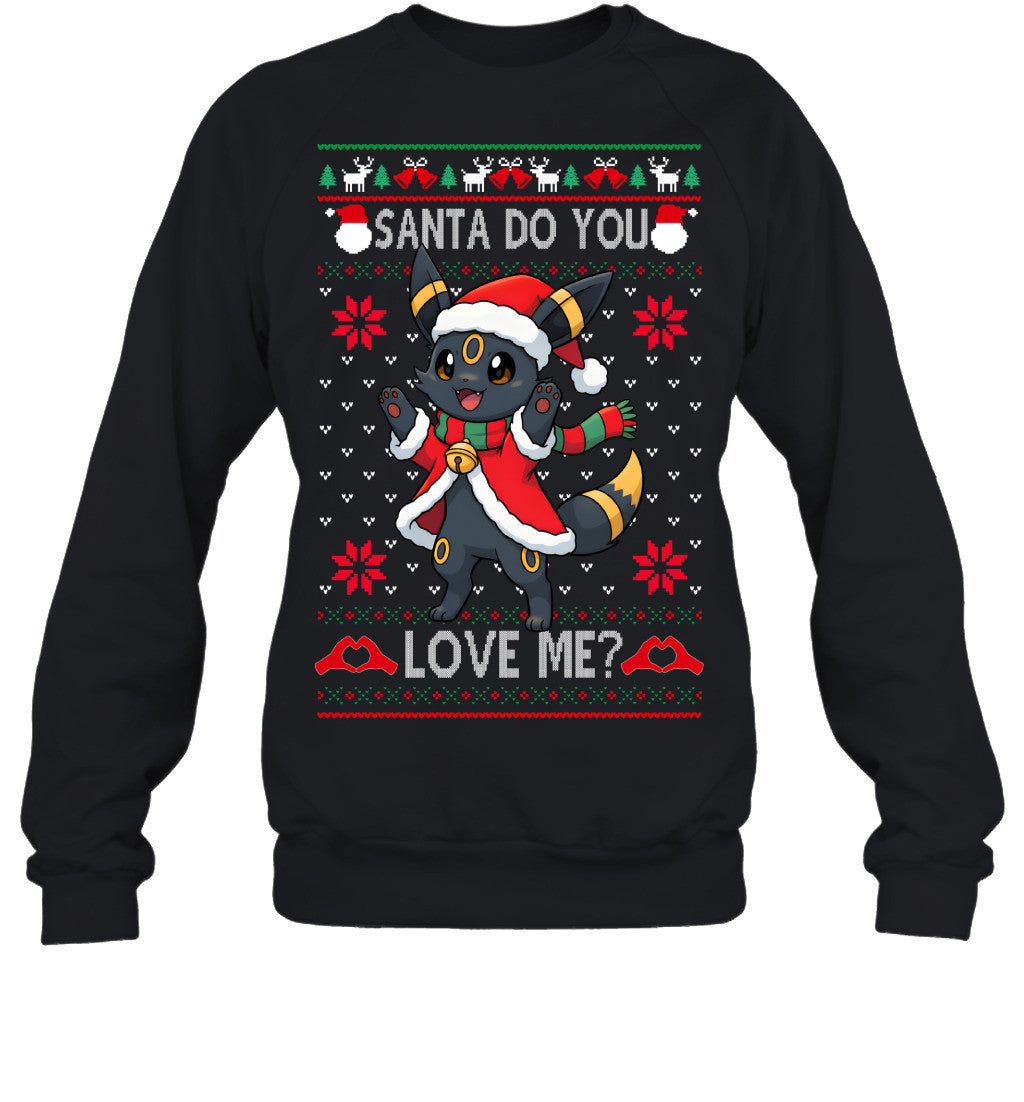 Umbreon Pokemon Santa Do You Love Me Ugly Christmas T-Shirt