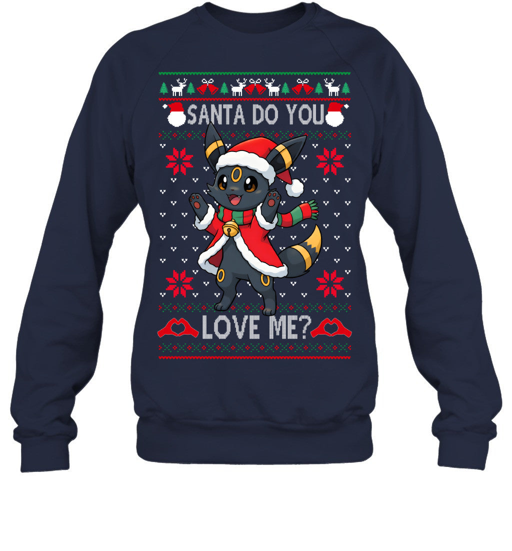 Umbreon Pokemon Santa Do You Love Me Ugly Christmas T-Shirt