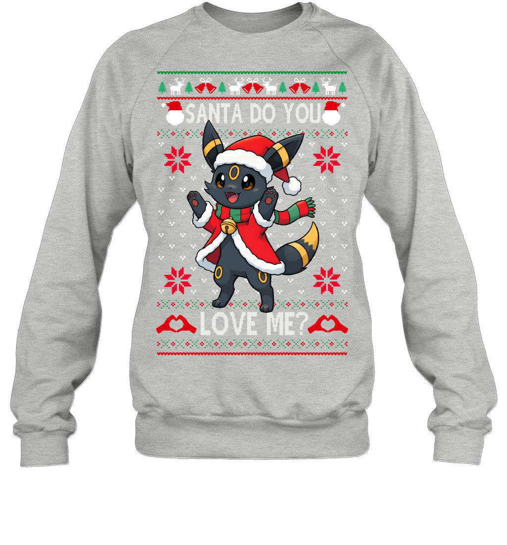 Umbreon Pokemon Santa Do You Love Me Ugly Christmas T-Shirt