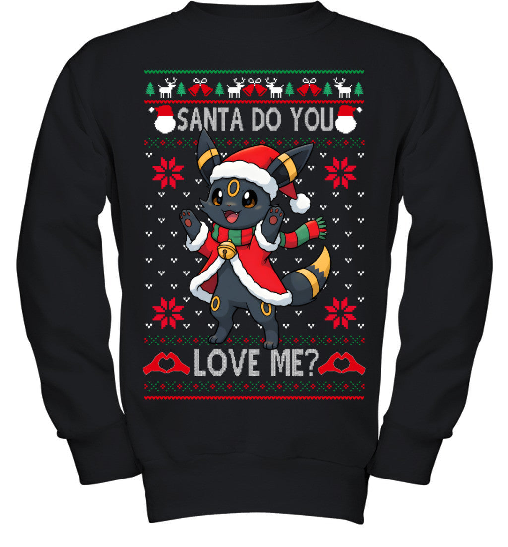 Umbreon Pokemon Santa Do You Love Me Ugly Christmas T-Shirt