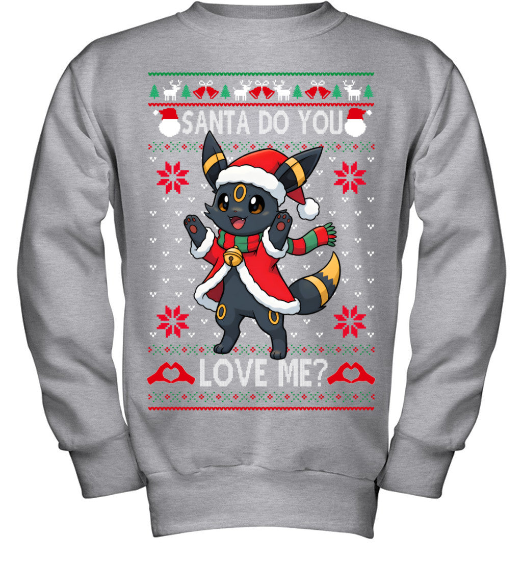 Umbreon Pokemon Santa Do You Love Me Ugly Christmas T-Shirt