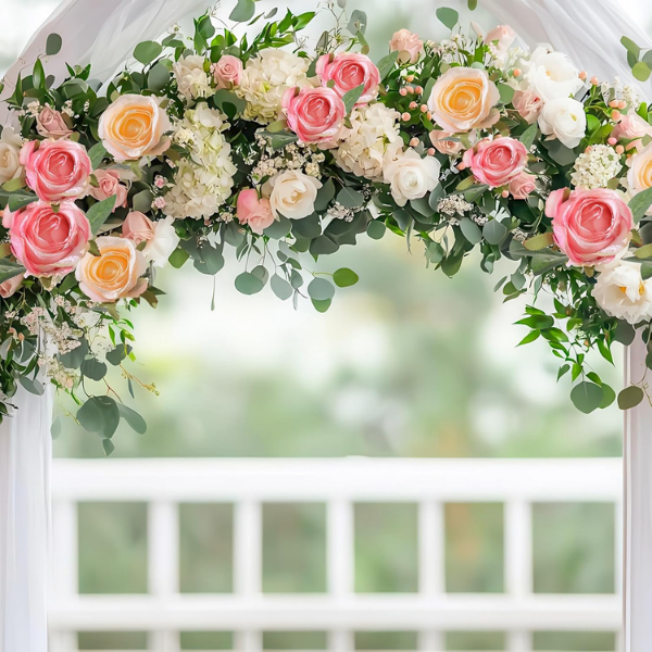 12Pcs Light Pink Artificial Roses