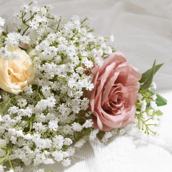 6pcs White Baby's Breath Artificial Flowers