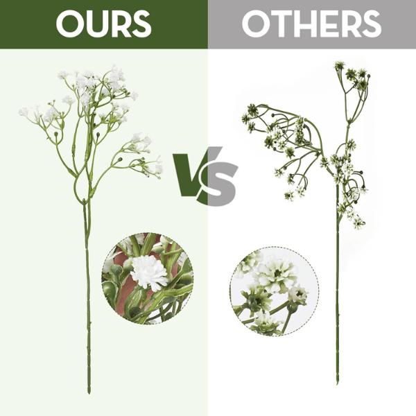 100 Pcs Mixed Artificial Eucalyptus & Baby’s Breath Set