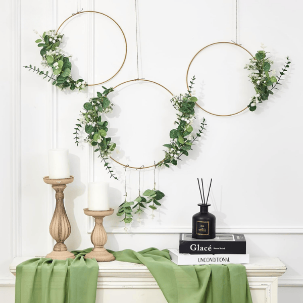 100 Pcs Mixed Artificial Eucalyptus & Baby’s Breath Set