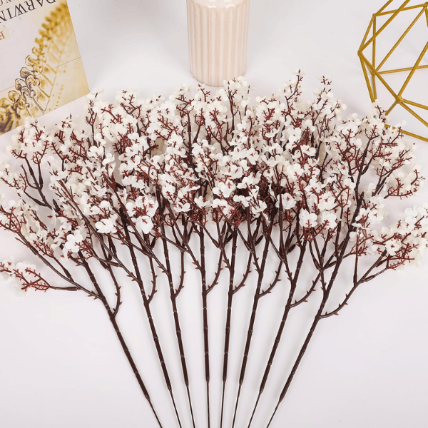 8 Bundles White Baby’s Breath Artificial Flowers