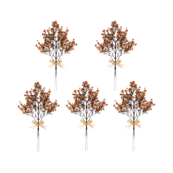 10 Pcs Beige Brown Baby’s Breath Artificial Flowers