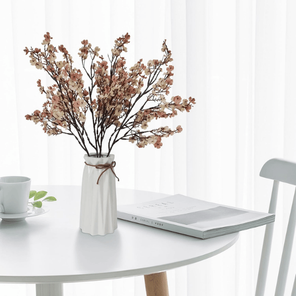 10 Pcs Beige Brown Baby’s Breath Artificial Flowers