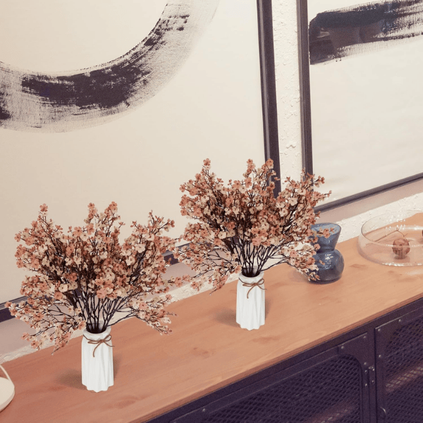 10 Pcs Beige Brown Baby’s Breath Artificial Flowers