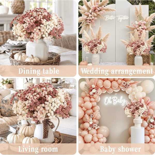 10 Pcs Artificial Baby’s Breath Flowers