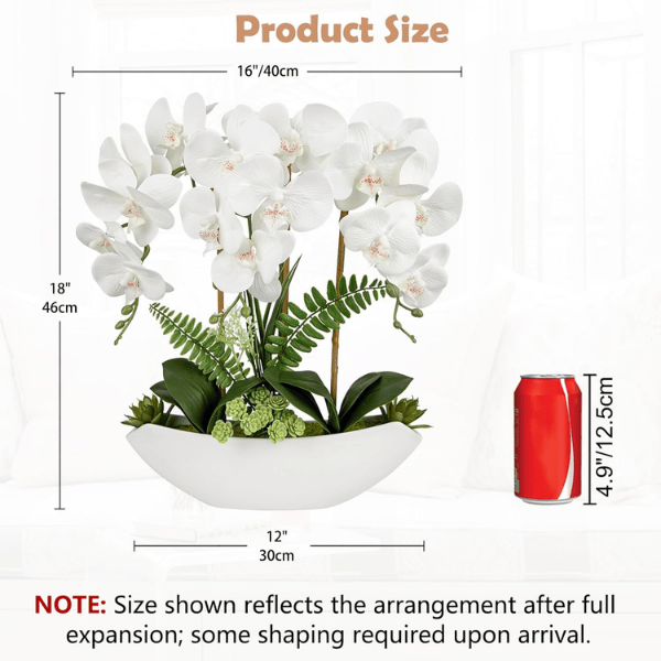 White Artificial Orchid Silk Flowers