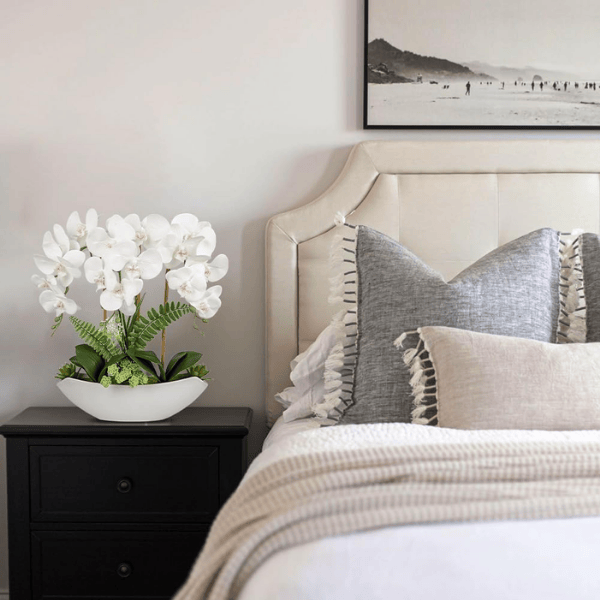 White Artificial Orchid Silk Flowers