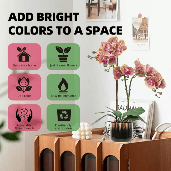 Orchids Artificial Flowers Real Touch Fake Flowers