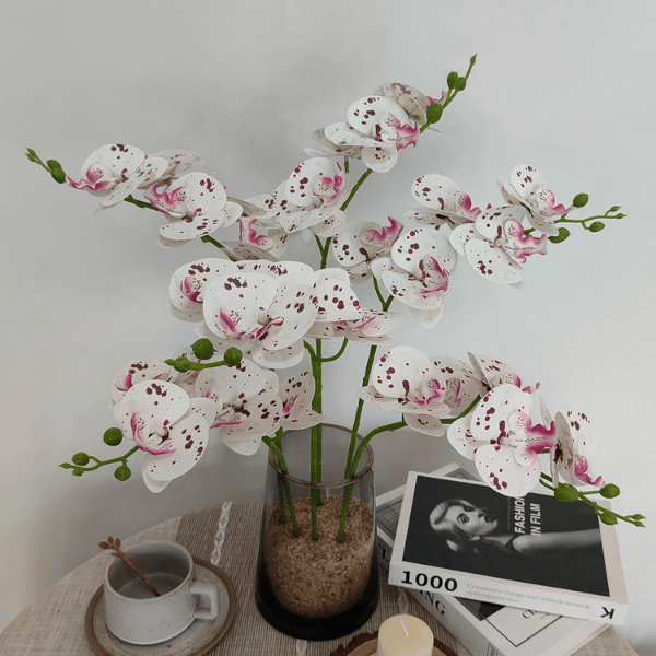 6 Pack Ivory Orchid Artificial Flowers