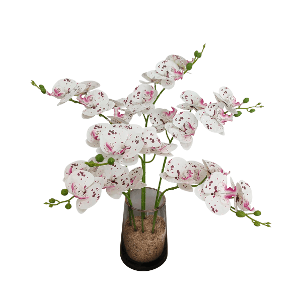 6 Pack Ivory Orchid Artificial Flowers