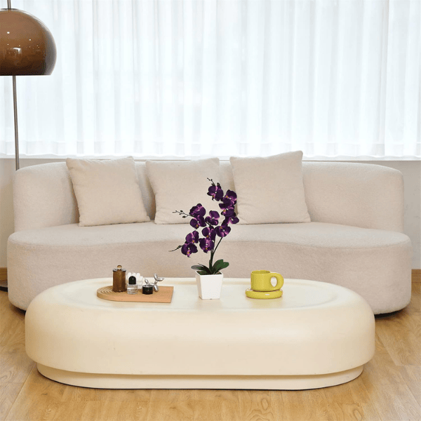 15" Dark Purple Artificial Silk Orchid Flower