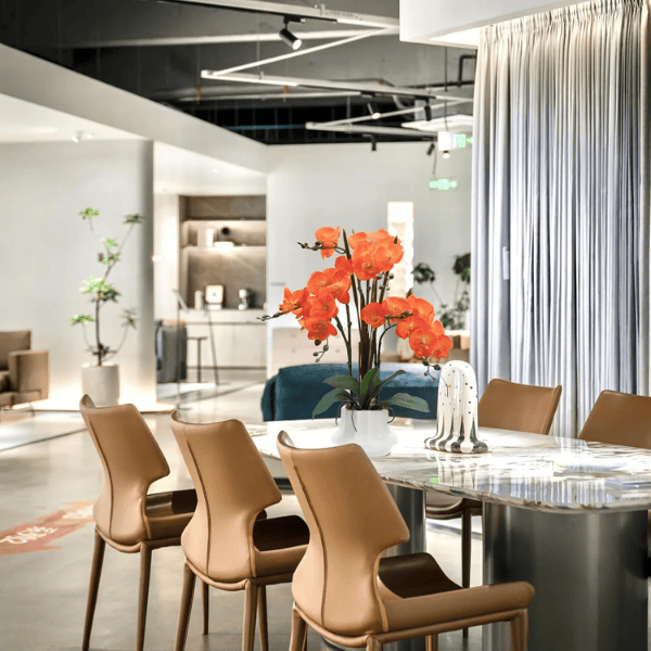 20.9" Orange Real Touch Artificial Orchid Flowers