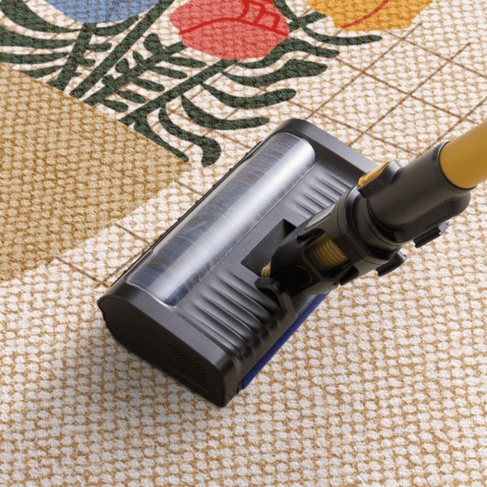 Floral Print Doormat - Non-Slip, Machine Washable Entryway Rug - 100% Polyester