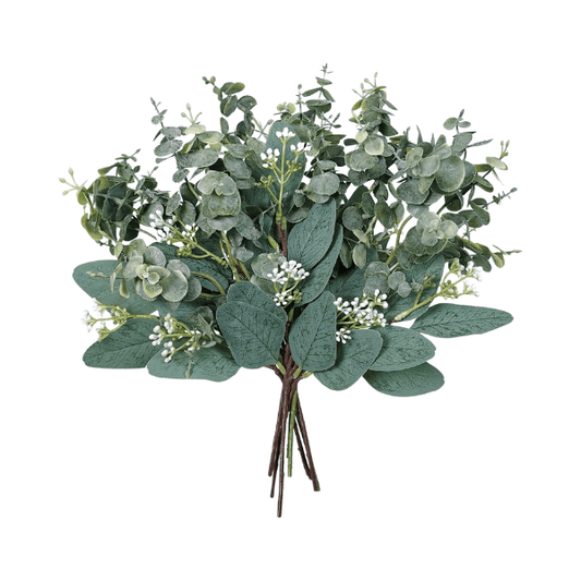 Mixed Artificial Eucalyptus Leaves Stems