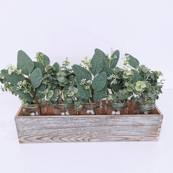 Mixed Artificial Eucalyptus Leaves Stems