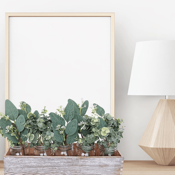 Mixed Artificial Eucalyptus Leaves Stems