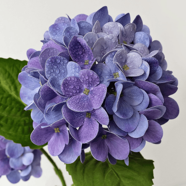 4Pcs Violet Blue Artificial Hydrangea Flowers