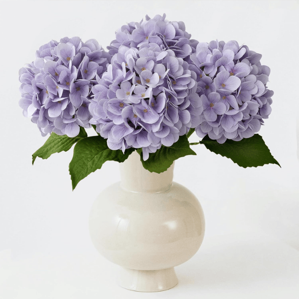4Pcs Pale Purple Artificial Hydrangea Flowers