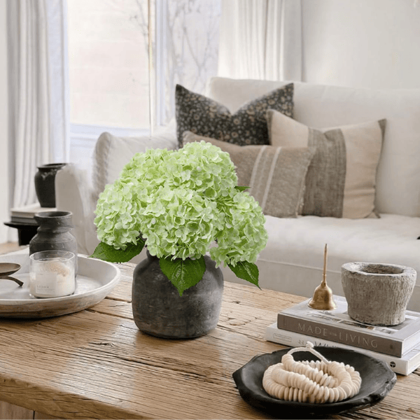 3Pcs Large Light Green Artificial Hydrangea Flowers