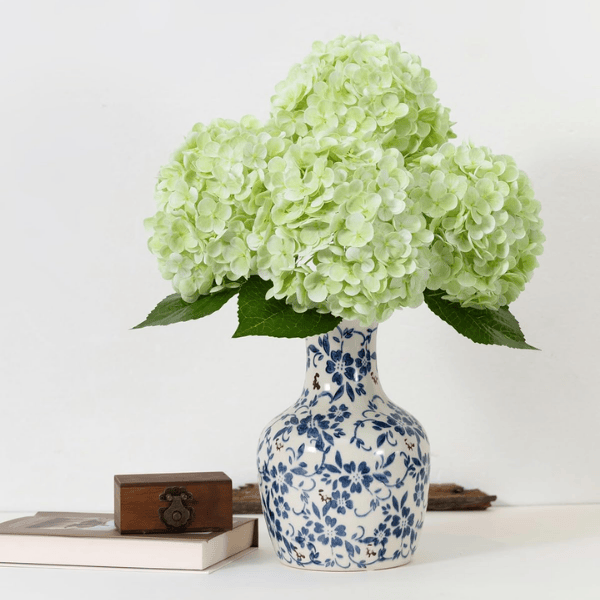 3Pcs Large Light Green Artificial Hydrangea Flowers