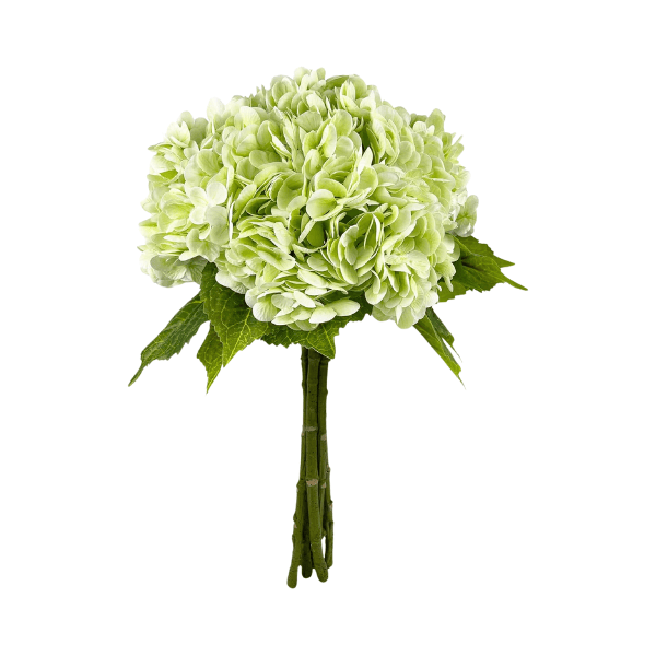 5Pcs Light Green Artificial Hydrangea Flowers