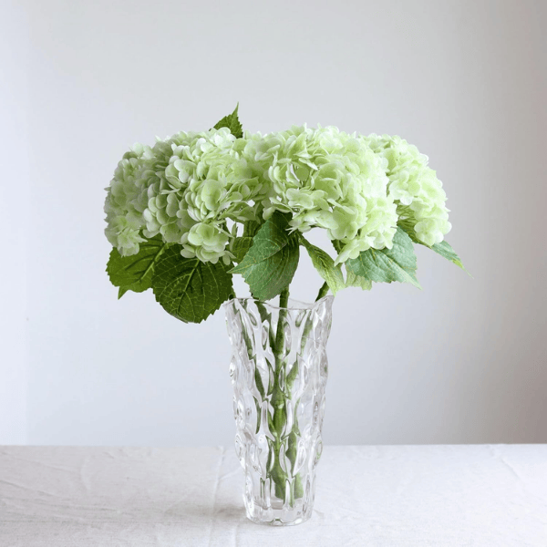 4Pcs Green Artificial Hydrangea Flowers